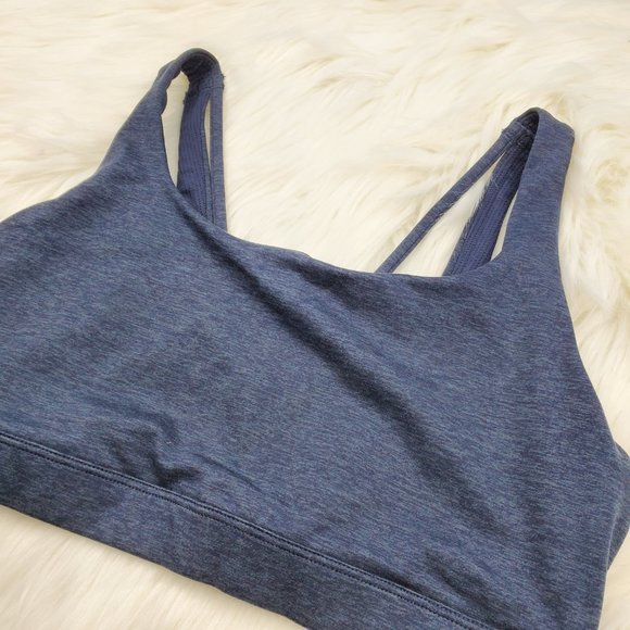 NWOT Athleta Navy Softluxe Exhale Sports Bra - Picture 5 of 8